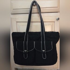 Vera Bradley Black Quilted Tote Bag